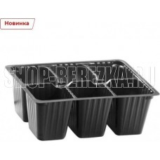 RUSSIA Кассета для рассады, 180х135х60 мм, 6 ячеек, полистирол 64346