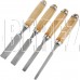SPARTA Набор долот-стамесок, 6-12-18-24 мм, плоских, деревянные рукоятки 242405