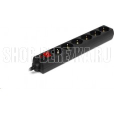 SVEN OPTIMA 3,0 м (6 розеток с защитными шторками, черный, цветная коробка)