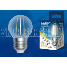 UNIEL (UL-00005193) LED-G45-9W/3000K/E27/CL/DIM GLA01TR