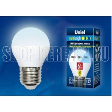 UNIEL (UL-00002378) LED-G45-6W/NW/E27/FR/MB PLM11WH