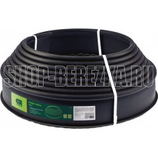 СИБРТЕХ Бордюр Лента, 10 х 1000 см, полиэтиленовый, черный 64550