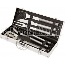 PALISAD Набор приборов для барбекю, 5 шт, в алюминиевом кейсе, Camping 69579