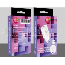 AKSBERRY (6900203240019) T38 2 USB 2.4A + Type-C белый