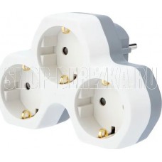 REXANT (11-1088) ТРОЙНИК ЭЛЕКТРИЧЕСКИЙ, 16 А С ЗАЗЕМЛЕНИЕМ И ЗАЩИТНЫМИ ШТОРКАМИ, БЕЛЫЙ