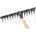 СИБРТЕХ Грабли стальные, 360х1300 мм, 14 прямых зубьев, деревянный черенок 61742