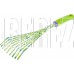 PALISAD Грабли веерные 9-зубые, 130х415 мм, стальные, пластиковая рукоятка, FLOWER GREEN 620425