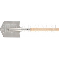 СИБРТЕХ Лопата саперная, нержавеющая сталь, 153х180х585 мм, деревянный черенок 61439