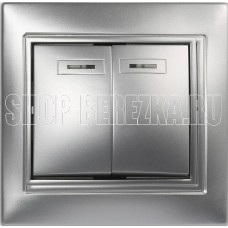 SMARTBUY (SBE-01s-10-SW2-1-c) Венера, 2-клавишный,серебрро