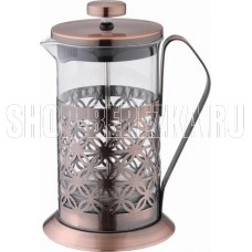 TIMA Френч-пресс МОККО 1000мл. нержавеющая сталь, боросиликатное стекло, медь FD-1000