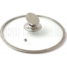 TIMA Крышка стекл. с метал/обод + овальная ручка НЖС 24 см низ. 5524