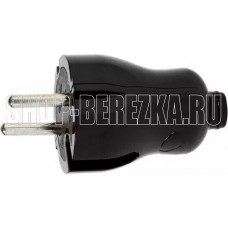 SMARTBUY (SBE-10-P04-b) Вилка прямая без заземления черная 10А 250В