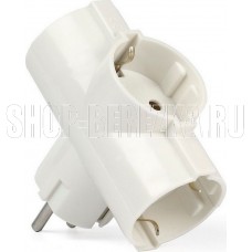 SMARTBUY (SBE-16-A01-3z) 3 гнезда с заземлением круглый белый 16А 250В