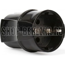 SMARTBUY (SBE-16-S01-bz) Штепсельное гнездо с заземлением черное 16А 250В