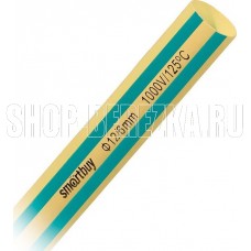 SMARTBUY (SBE-HST-12-yg) термоусаживаемая трубка 12/6, желто-зеленая, 1 метр