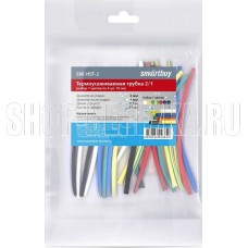 SMARTBUY (SBE-HST-2) термоусаживаемая трубка 2/1 набор (набор 7 цветов по 3 шт, 10 см)