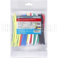 SMARTBUY (SBE-HST-4) термоусаживаемая трубка 4/2 набор (набор 7 цветов по 3 шт, 10 см)