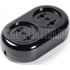 SMARTBUY (SBE-10-2-00-BN) колодка бакелитовая, 2 гнз. 10а/2,2квт, б/з