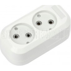 SMARTBUY (SBE-10-3-00-BN) колодка 2 гнз. 10а/2,2квт, б/з