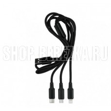 СТАРТ (17506) CLASSIC CABLE 03 - Micro-USB, Type-C, Lightning , 1 m, черный
