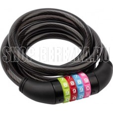 ЧЕТЫРЕ СЕЗОНА (79-0216) ТРОСОВЫЙ КОДОВЫЙ ЗАМОК 150 СМ, ЧЕРНЫЙ