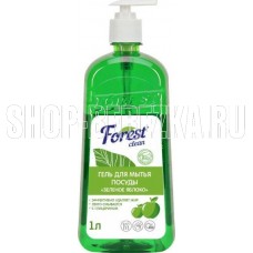 FOREST CLEAN Гель для мытья посуды Зеленое яблоко 1 л