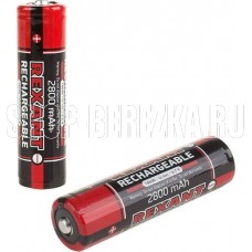 REXANT (30-2030-05) 18650 АККУМУЛЯТОР С ЗАЩИТОЙ LI-ION 2800 MAH 3.7 В