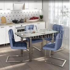 БИТЕЛ ФЛОРИДА (нога милан) СМ-7 ВЕНГЕ/ВЕНГЕ/Хром