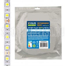 VOLPE (UL-00004353) ULS-Q221 5050-60LED/m-10mm-IP20-DC12V-14,4W/m-5M-3000K катушка в герметичной упаковке