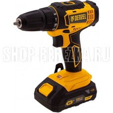 DENZEL CDL-18-02BM Дрель-шуруповерт аккумуляторная , LI-ION, 18 В, 2 аккумулятор 26116
