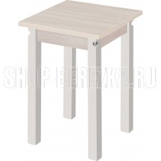 ЭЛЕГИЯ Табурет ПН ЛДСП (Снег (Лак),Ясень шимо светлый) (1 кор.)