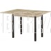 ЭЛЕГИЯ Стол обеденный раскладной ЛДСП ПН (Венге (Лак),Дуб Сонома) (1 кор.)