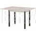 ЭЛЕГИЯ Стол обеденный раскладной ЛДСП ПН (Венге (Лак),Ясень шимо светлый) (1 кор.)
