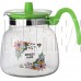MALLONY Кувшин PENTOLA-1200, объем: 1,2 л, из жаропрочного стекла, с пластик ручкой, зеленый (910117)