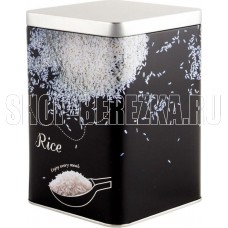 MALLONY Банка с крышкой металлическая, квадратная, объем 1000 мл, дизайн 