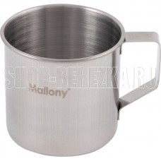 MALLONY Кружка FONTE, объем 250 мл, из нержавеющей стали с загнутыми краями, размер 7*7 см (003062)