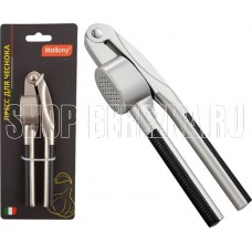 MALLONY Пресс для чеснока ELETTO, сплав цинка никелированный,ABS пластик (ручка) (004189)