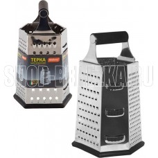 MALLONY Терка шестигранная GR-004-9, прорезиненная ручка, высота: 23см (пластик, нерж.сталь) (965008) MALLONY Терка шестигранная GR-004-9, прорезиненная ручка, высота: 23см (пластик, нерж.сталь) (965008)