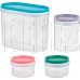 РЫЖИЙ КОТ Универсальный набор банок для хранения SB-1 (4шт, пластик) (003052)