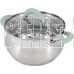 MALLONY Кастрюля MENTOLO, 2,6 л, из нержавеющей стали с крышкой, ручки с силиконом (103576)