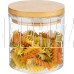 MALLONY Стеклянная банка для сыпучих продуктов с крышкой BAMBU, объем: 0,45 л (004451)