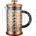 MALLONY Чайник/кофейник (кофе-пресс), BRONZO, объем: 600 мл, из боросил стекла, корпус из нерж стали (медный) (950154)