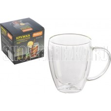 MALLONY Кружка Juliette, объем 300 мл из боросиликатного стекла с двойными стенками (103489)