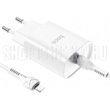 HOCO (6931474745033) N14 1USB 3.0A PD 20W LIGHTING TYPE-C 1м белый
