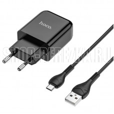 HOCO (6931474728845) N2 1USB 2.1A MICRO USB 1м черный