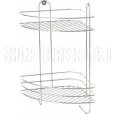 РЫЖИЙ КОТ Полка угловая двухъярусная Vento Plus 23*23*41,5 см хром (310848)