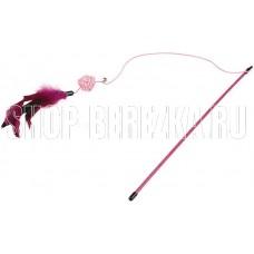 РЫЖИЙ КОТ Игрушка-дразнилка с перьями (104148)