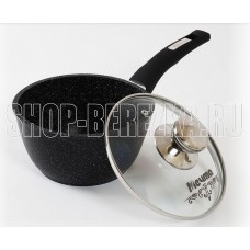 МЕЧТА 81802 Гранит black 1.2л с несъемной ручкой и стекл. Крышкой
