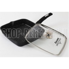 МЕЧТА С66802 Гранит black 26*26см с несъемной ручкой и стекл. Крышкой