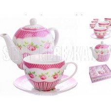 LORAINE 30876 Чайный сервиз 13пр с чайником 1л LR (х4)